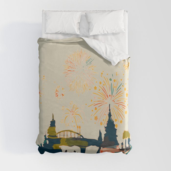colorful night Duvet Cover