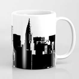 The City Coffee Mug | Uptown, Coolblackandwhitepopartcityscape, Photo, Monochromeurbanscene, Downtown, Aerialcityview, Digitalmanipulation, Digital, Nyc, Newyorkcityskyscrapers 