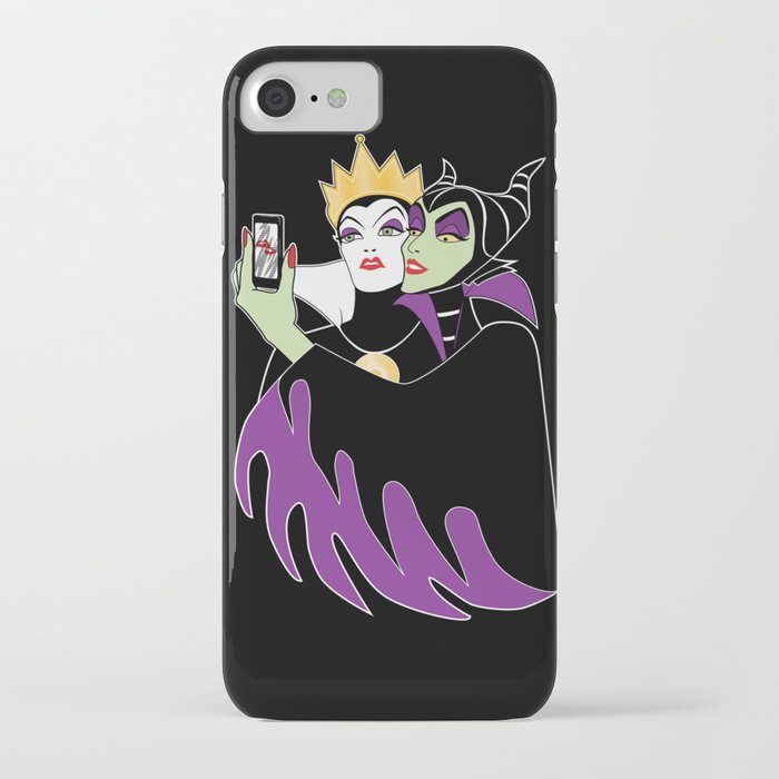 grimhilde & maleficent selfie iphone case