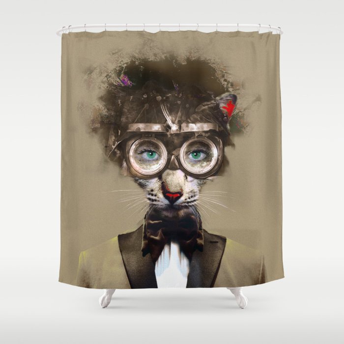 Steampunk Cat Shower Curtain By Perymaya Society6