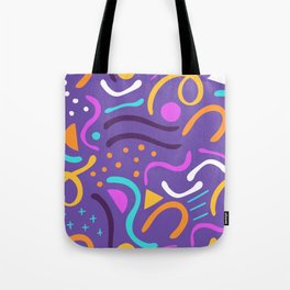 Purple Abstract Pattern Tote Bag