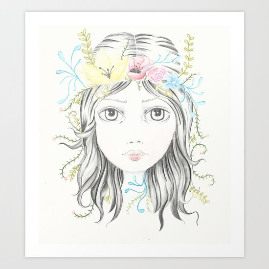 Flower Girl Art Print