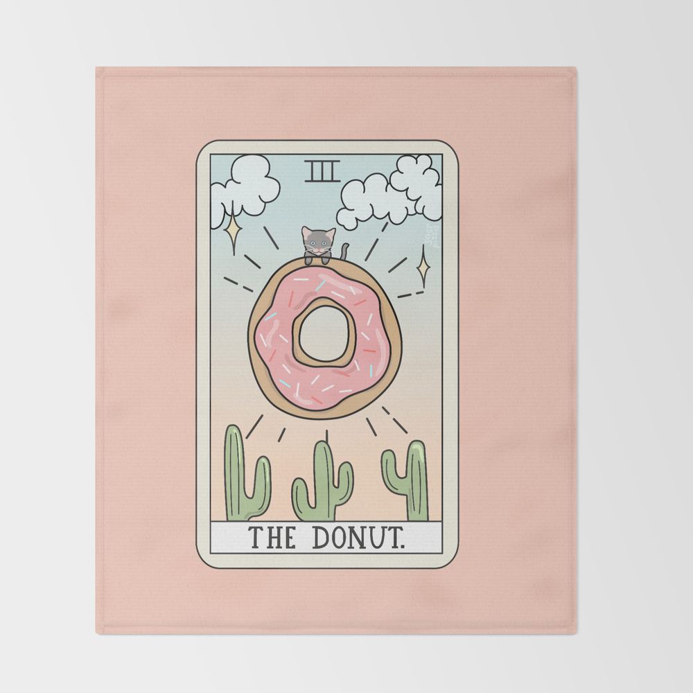 Donut Reading Throw Blanket