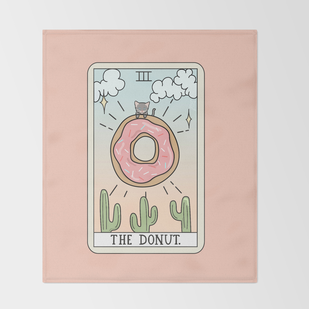 Donut Reading Throw Blanket