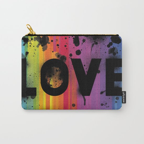 For Love - Black Background Carry-All Pouch