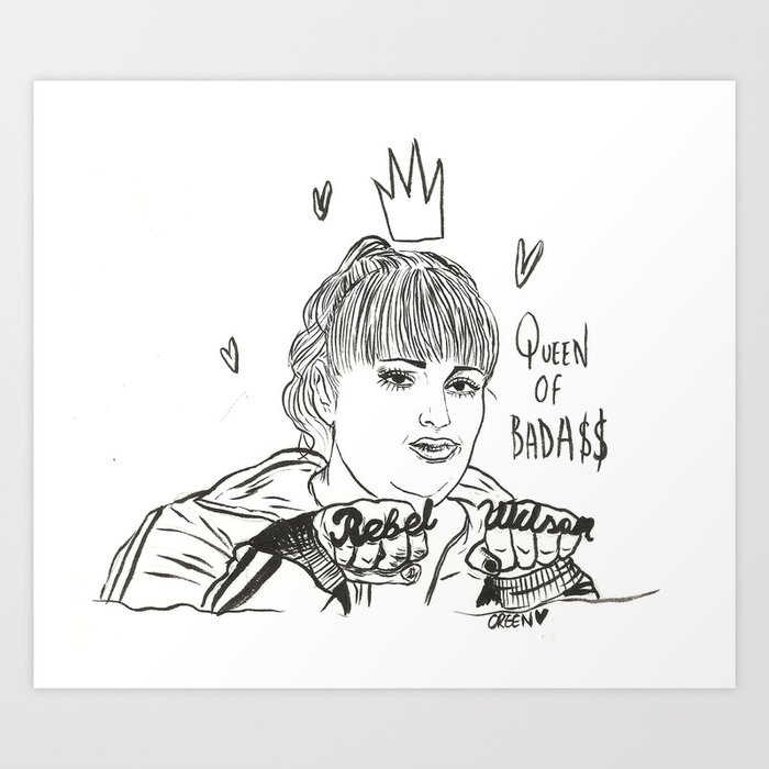 Rebel Wilson Art Print By Creen Society6