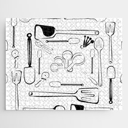 Vintage Kitchen Tools Pattern Jigsaw Puzzle