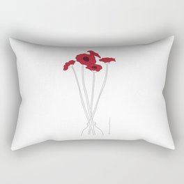 Peppy Poppies Rectangular Pillow