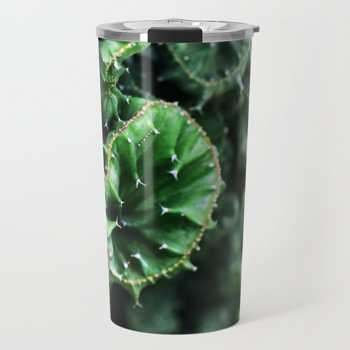 Emerald green Cactus Botanical Photography, Nature, Macro, Travel Mug