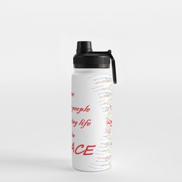 Imagine all the people, living life in peace  Water Bottle