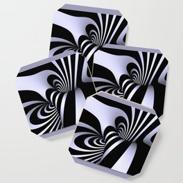 black and white -315- Coaster | Opart, Modern, Framed, Stripes, Torus, Geometric, Digital, Black And White, Graphicdesign 