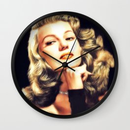 Rita Hayworth, Hollywood Legend Wall Clock