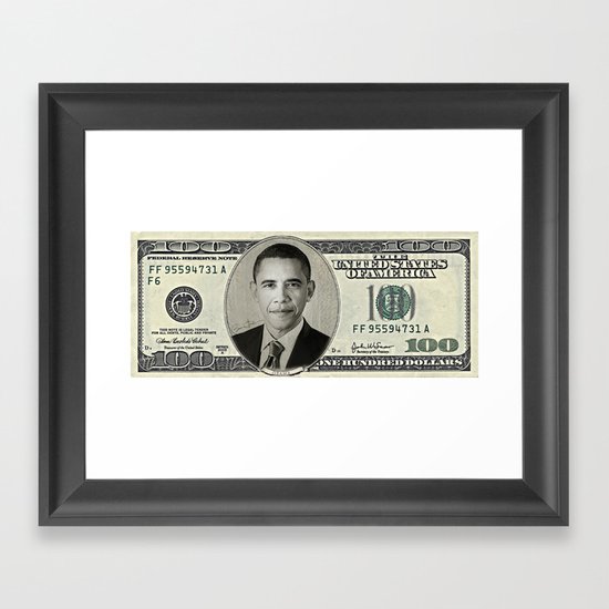 Mr President's Green Framed Art Print