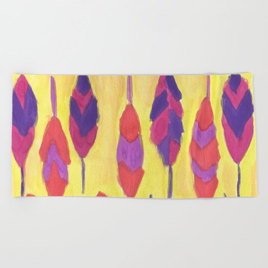 Bohemian Feathers Beach Towel