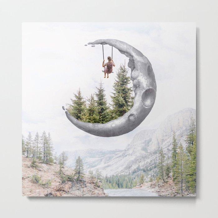 Moon Swing Metal Print