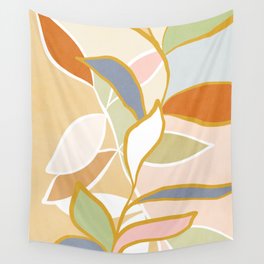 Closer to Nature Nº1 - Pastel line-art Wall Tapestry