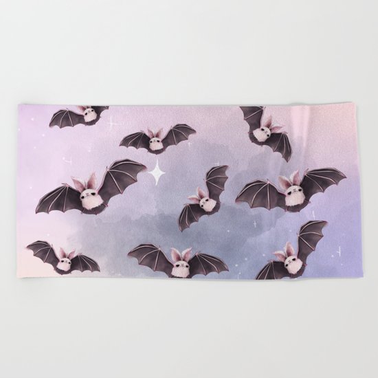 ✞ Bat ✞ Beach Towel