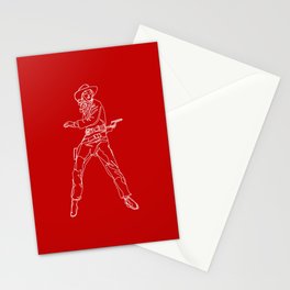 Crimson Cowgirl Stationery Card