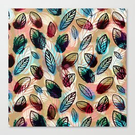 abstract modern leaf pattern Canvas Print