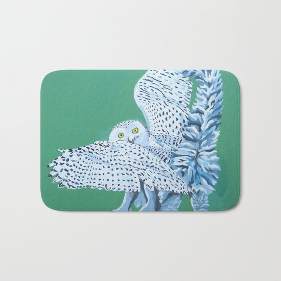 Cat Owl Bath Mat