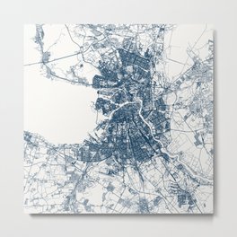 Saint Petersburg, Russia - Minimalist Map Metal Print