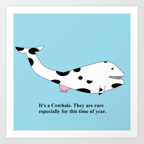 Cowhale Art Print