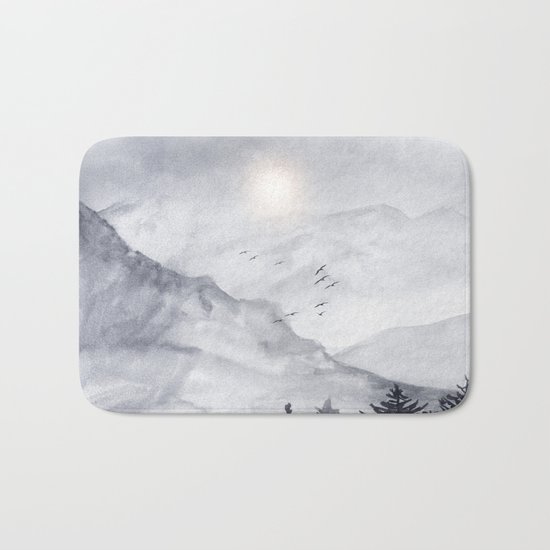 Cross Mountains Bath Mat