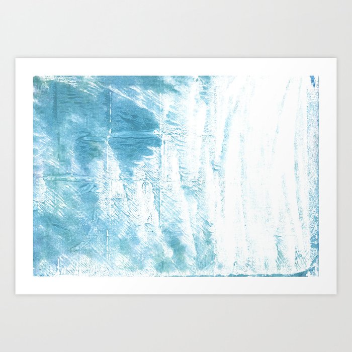 Dark Sky Blue Abstract Watercolor Art Print By Genrus Society6