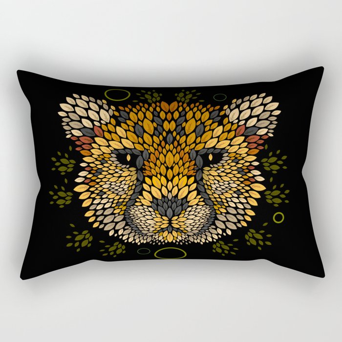 Cheetah Face Rectangular Pillow