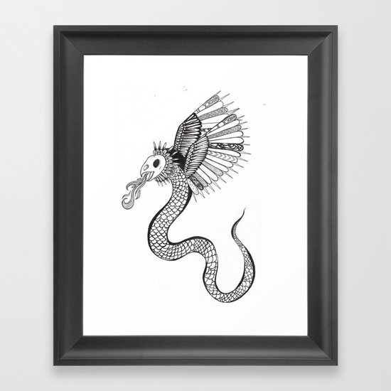 A Monster. Framed Art Print