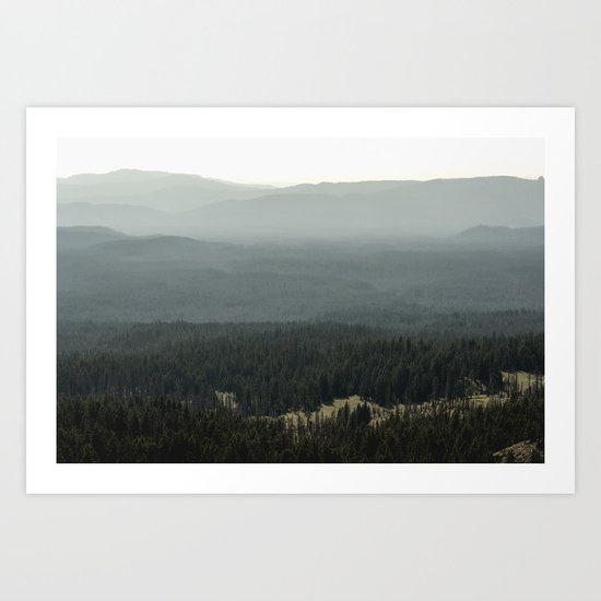 Oregon Mountain Forest Art Print