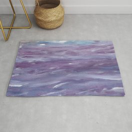 Touching Purple Blue Watercolor Abstract #1 #painting #decor #art #society6 Rug