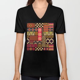 Ethnic ornament V Neck T Shirt