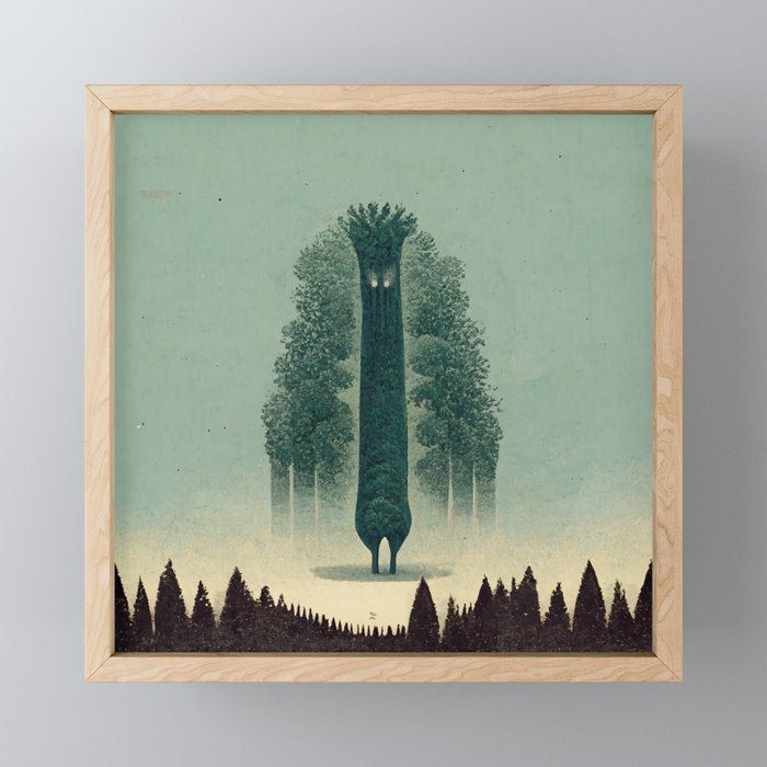 Big cute Ent tree Framed Mini Art Print