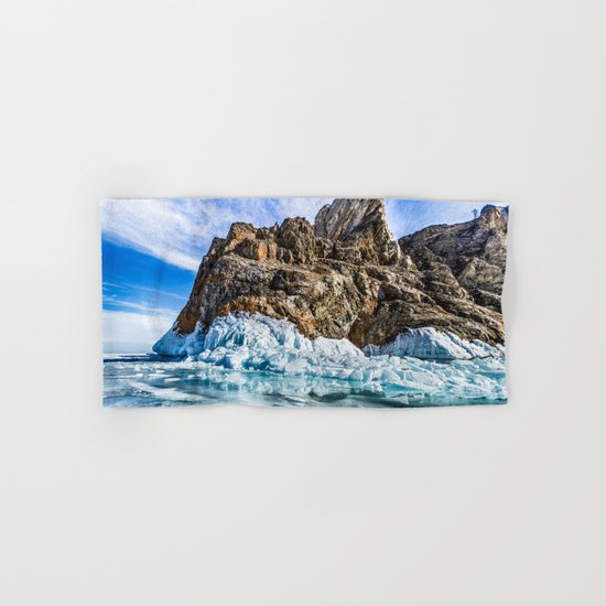 Sleeping dragon. Lake Baikal, island Olkhon Hand & Bath Towel