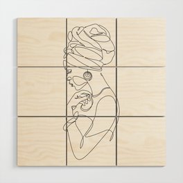 African Woman Pose Figures Wood Wall Art