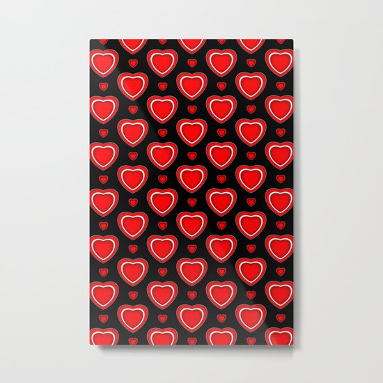 Valentine in Black Metal Print