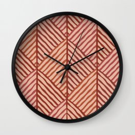 Shades of terracotta Wall Clock