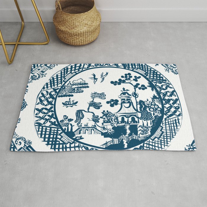 Classic Blue Willow Rug