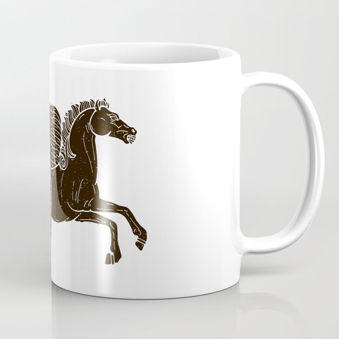 Hippocampus Sea Horse Myth Retro Vintage Rough Design Coffee Mug