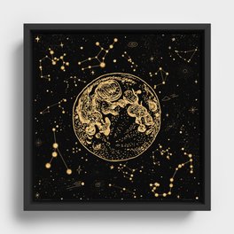 Into The Galaxy Framed Canvas