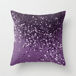 PURPLE Glitter Dream #1 (Faux Glitter) #shiny #decor #art #society6 Throw Pillow