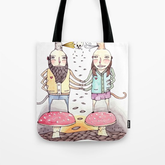 Monsters in Love Tote Bag