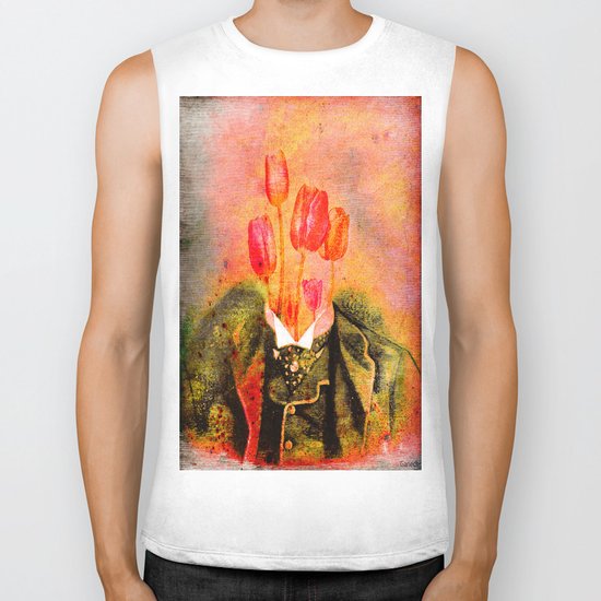 Head of tulip Biker Tank