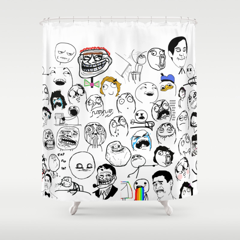 Meme Faces Shower Curtain By Mrp4nda Society6