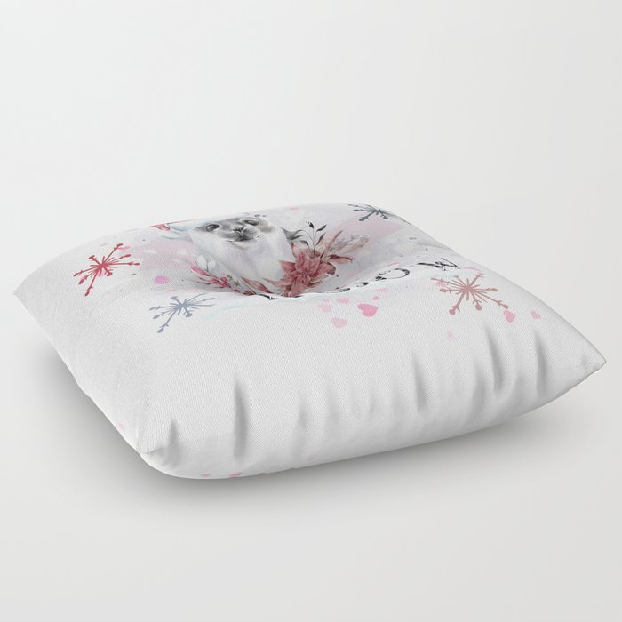 Let it Snow on a Sail  Floor Pillow