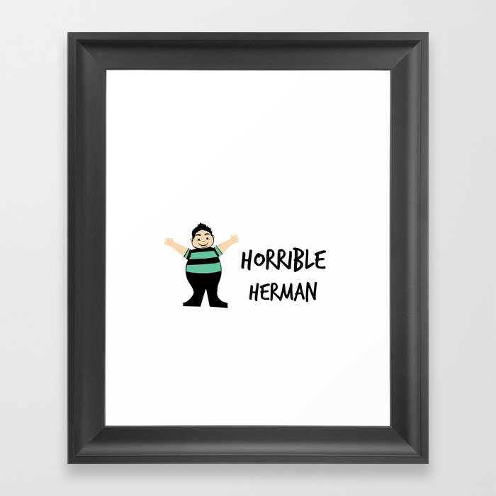 horrible herman logo  Framed Art Print