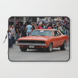 Hugger orange vintage Charger RT American muscle car automobile transportation color photograph - photography poster posters Laptop Sleeve
