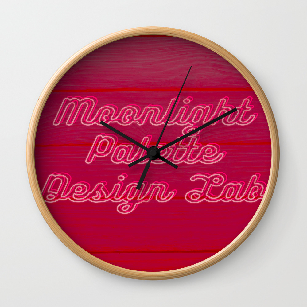 Red Neon Light Wall Clock By Mpdltoronto Society6 Red Neon Light Wall Clock By