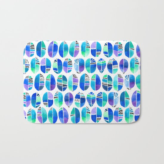 Oceanic Coffee Beans Pattern Bath Mat
